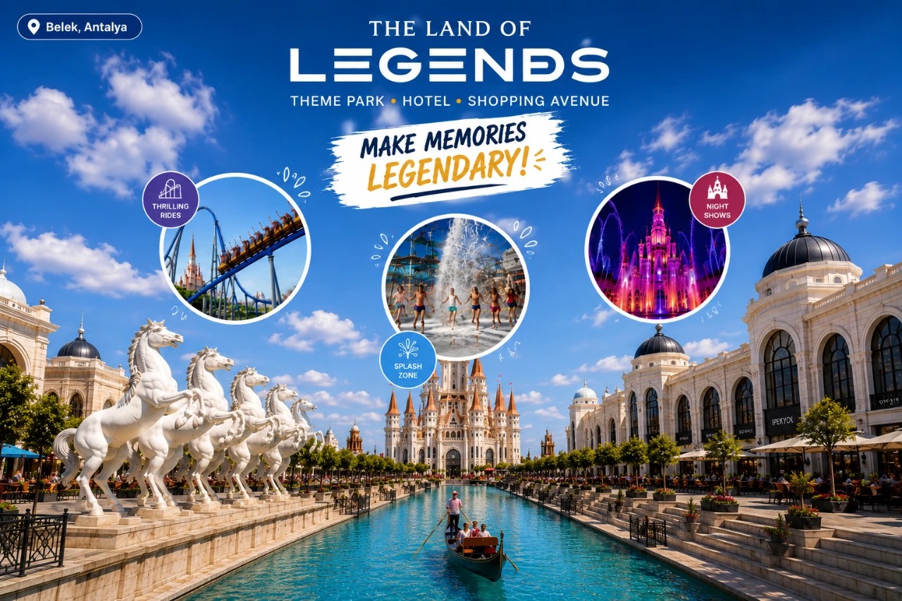 Alanya'dan Land of Legends tema parkı ve aquapark turu
